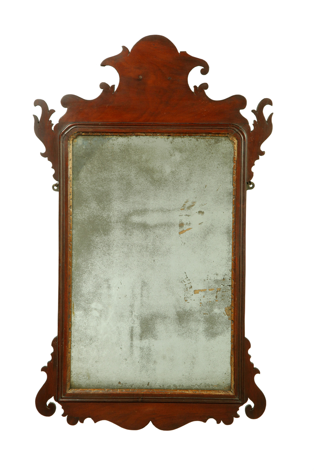 Appraisal: CHIPPENDALE MIRROR American nd half- th century mahogany veneer Gilt