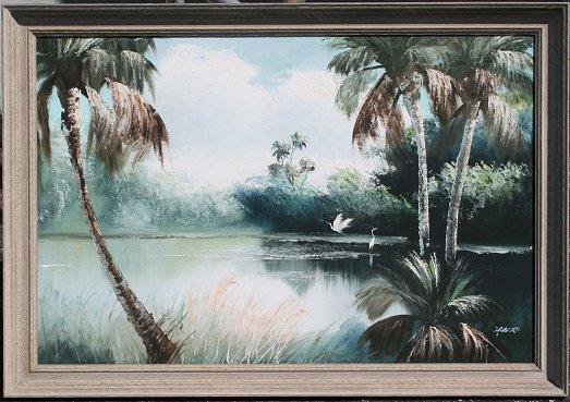 Appraisal: ROBERTS Livingston American th Century Florida Highwaymen artist Indian River