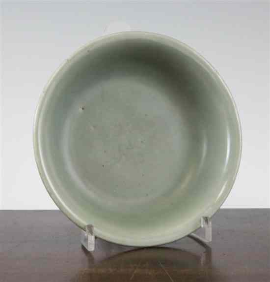 Appraisal: A Chinese celadon glazed dish or brush washer probably early