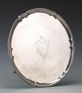 Appraisal: George III Sterling Salver diam George III sterling silver salver