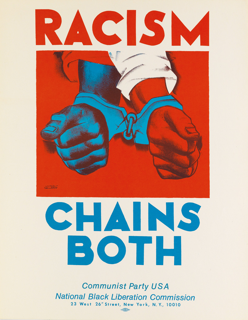 Appraisal: HUGO GELLERT - RACISM CHAINS BOTH x inches x cm