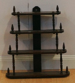 Appraisal: A Victorian stained pine hanging shelf cm wide cm deep