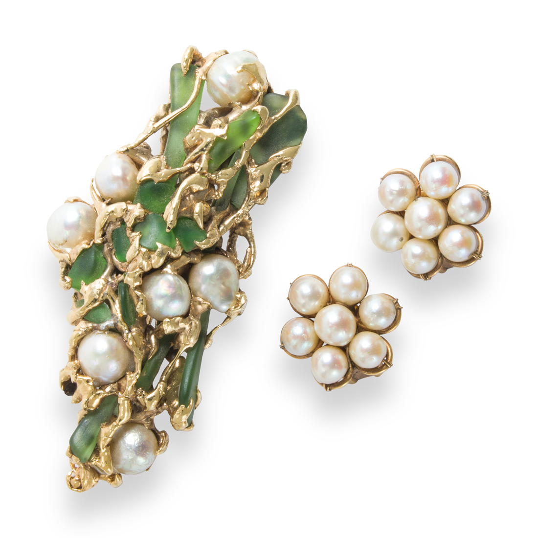 Appraisal: A GROUP OF CULTURED PEARL JEWELRY A group of cultured