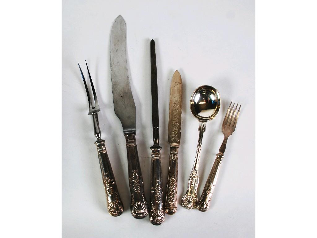 Appraisal: WARING GILLOW ELECTROPLATE KINGS PATTERN TABLE SERVICE OF CUTLERY FOR