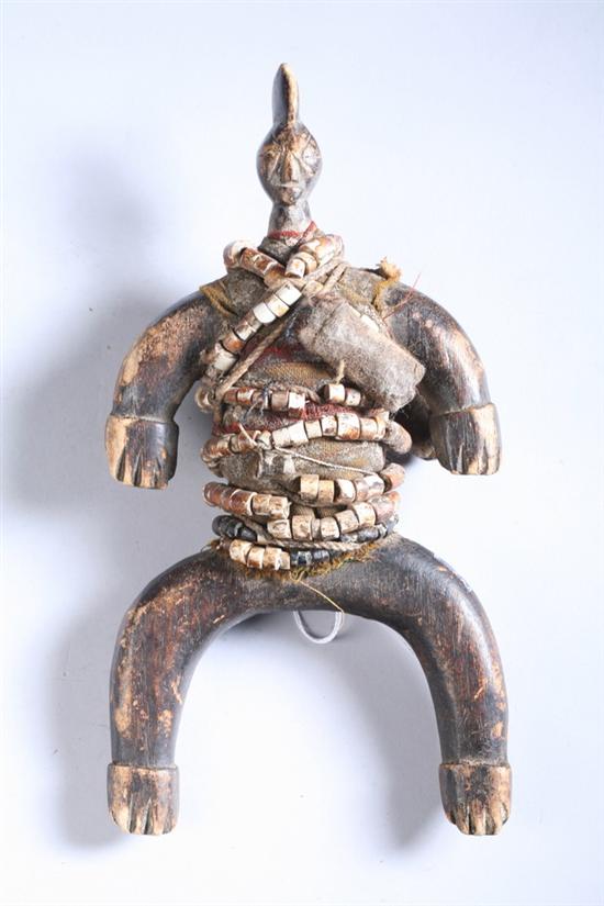 Appraisal: NAMJI FERTILITY DOLL Cameroon Beads and cowries shells - in