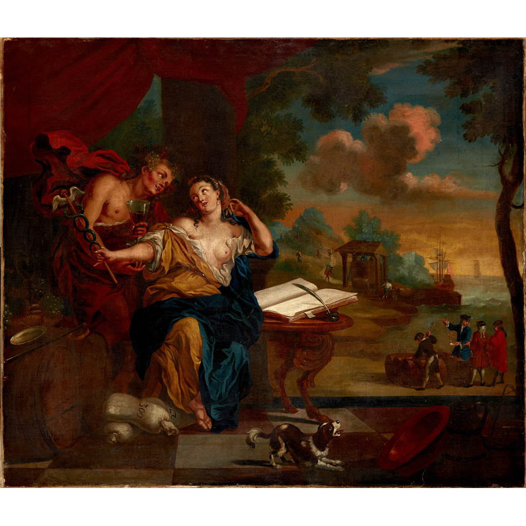 Appraisal: FOLLOWER OF ANTOINE COYPEL FRENCH - BACCHUS AND ARIADNE WITH