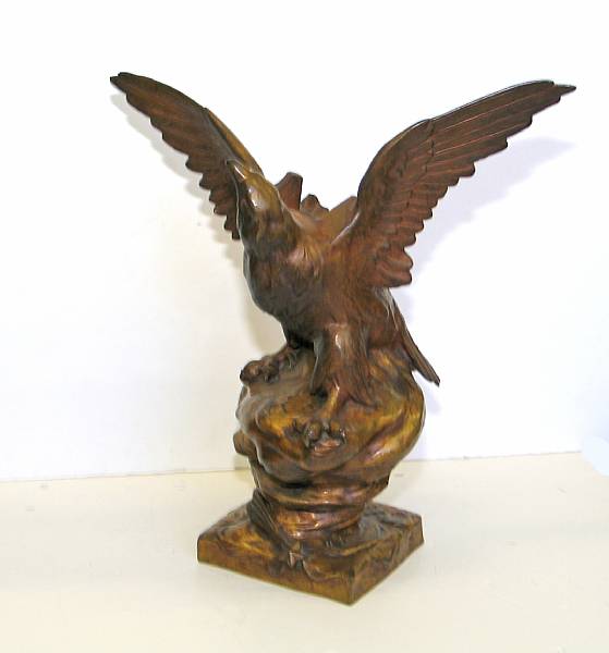 Appraisal: A French gilt bronze figure of Jupiter's eagle cast after