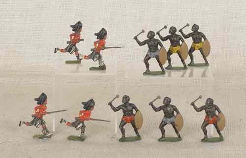 Appraisal: Britain Zulus of South Africa toy soldiers th c number