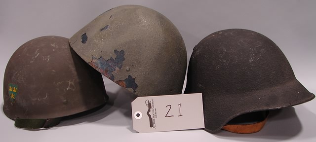 Appraisal: Lot of European steel combat helmets