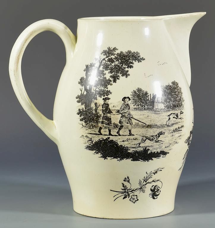 Appraisal: th Cent Wedgwood Transferware Pitcher th century Wedgwood pottery pitcher