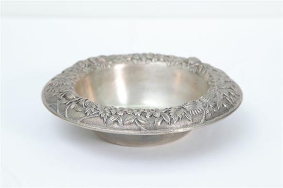 Appraisal: STERLING SILVER BOWL S Kirk Son Inc with repousee floral