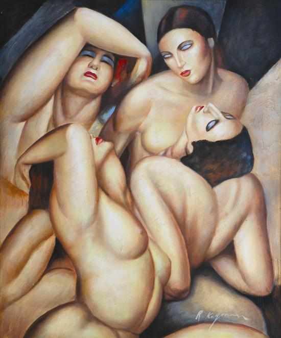 Appraisal: After Tamara De Lempicka European School th century Four Nudes