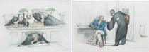 Appraisal: Two Color Etchings Signed S Hoffmann First Mon Cher Client