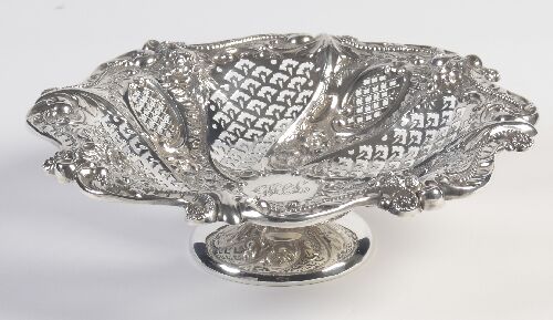 Appraisal: An Edwardian fruit bowl by J Dixon Sons Sheffield of