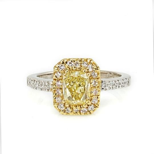 Appraisal: CARAT RADIANT CUT DIAMOND FANCY YELLOW GIA CARAT RADIANT CUT