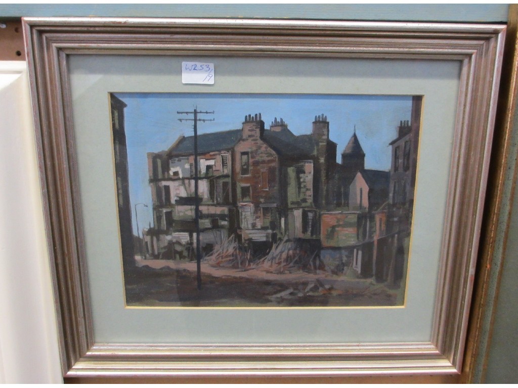 Appraisal: ALISTAIR ANDERSON Gouache 'Old Gorbals Tenement' signed and entitled and