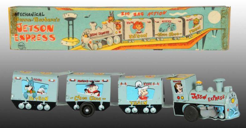 Appraisal: Marx Tin Wind-Up Jetsons Toy Train Description Includes original box