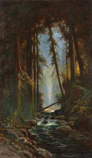 Appraisal: Astley David Middleton Cooper Stream through a wooded forest signed