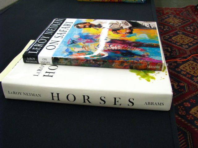 Appraisal: Two LeRoy Neiman signed art books including Horses Abrams Publishers