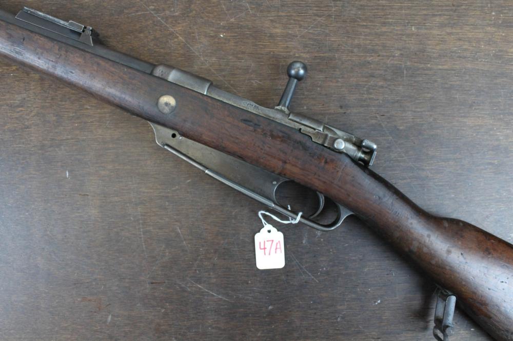 Appraisal: ANTIQUE LOEWE GEW BOLT ACTION RIFLE mm caliber shrouded barrel