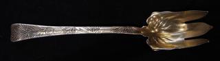 Appraisal: American Tiffany Company sterling silver-gilt acid etched serving fork in