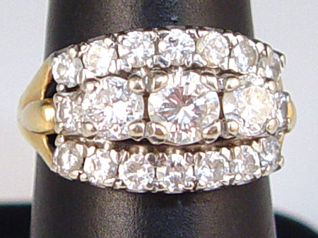 Appraisal: K CTW DIAMOND WEDDING BAND K yellow gold wedding band