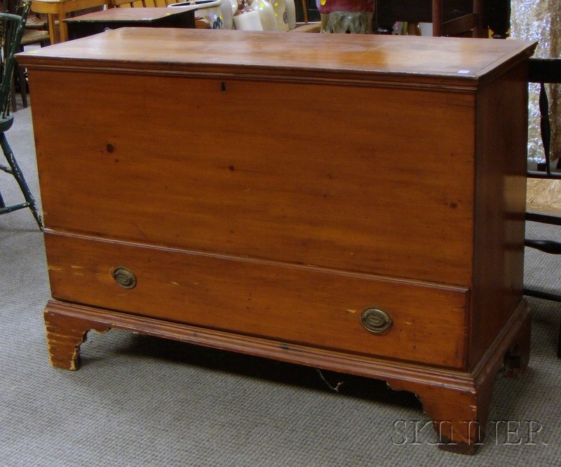 Appraisal: Pine Blanket Chest over Long Drawer lg in Good condition