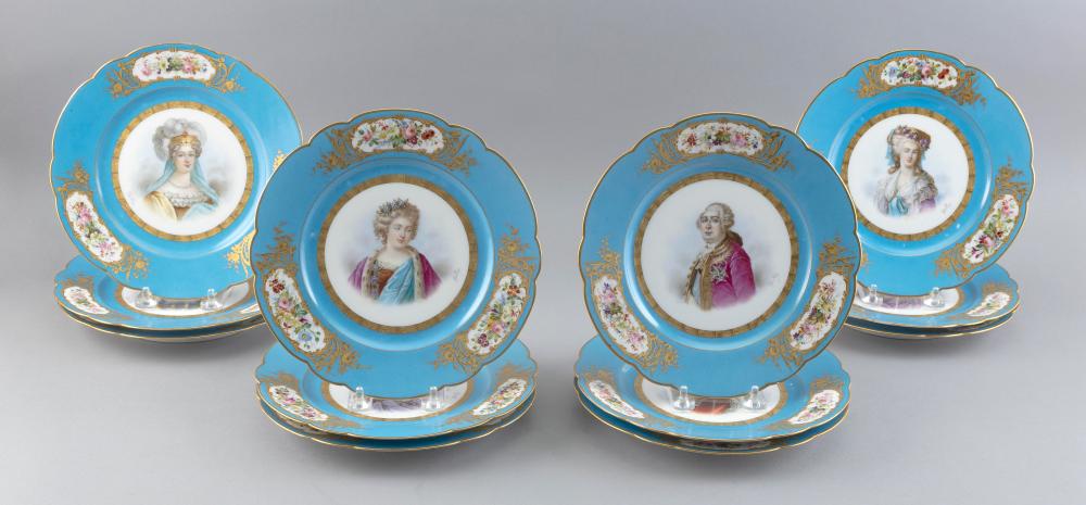 Appraisal: SET OF TWELVE HAND-PAINTED LIMOGES PORCELAIN PLATES DIAMETER SET OF