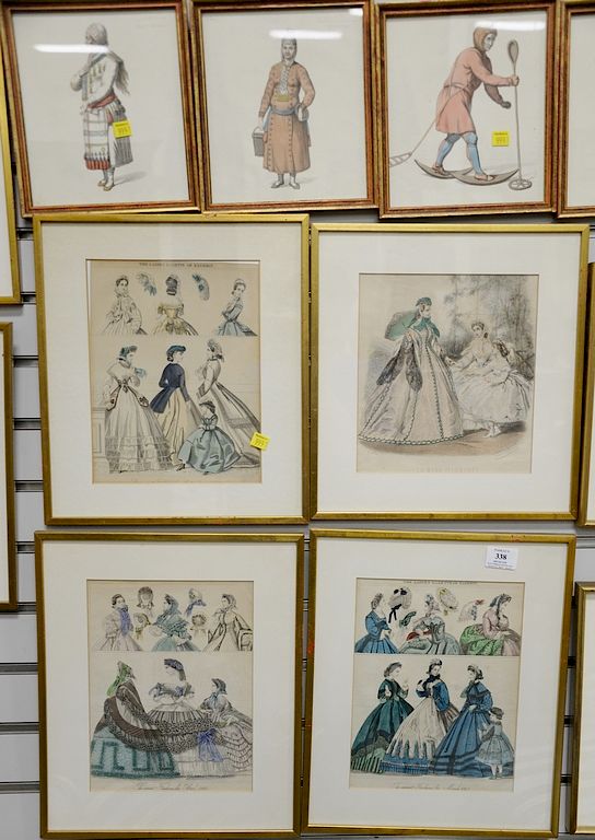 Appraisal: Group of nineteen framed lithographs and prints to include costumes