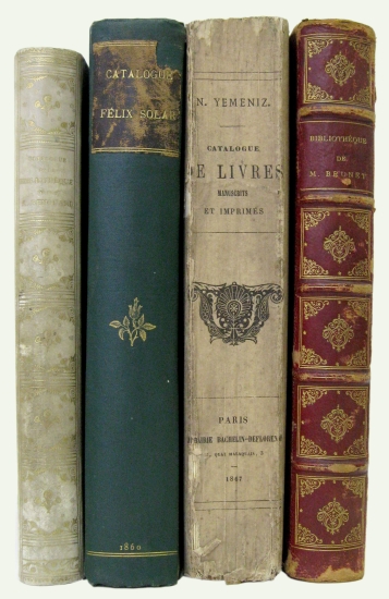 Appraisal: FRENCH SALES Group of catalogues vo various bindings varying overall