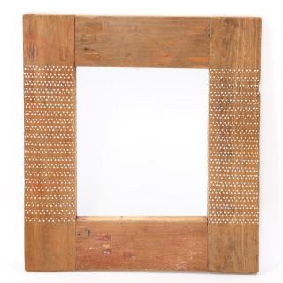 Appraisal: Moroccan style mother of pearl inlaid wall mirror Moroccan style