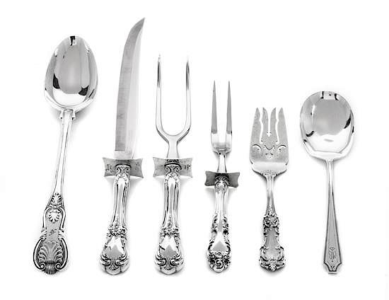 Appraisal: A Group of American and English Silver Serving Utensils Whiting