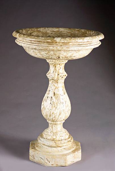 Appraisal: An Italian Neoclassical marble bird bath early th century The