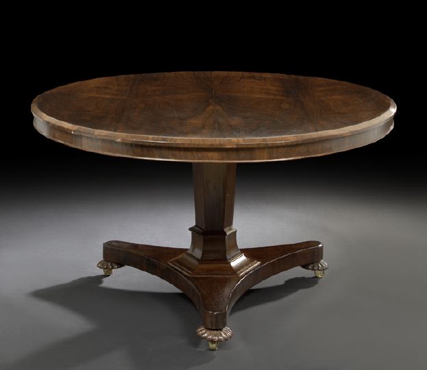 Appraisal: Regency Rosewood Center Table first quarter th century the highly