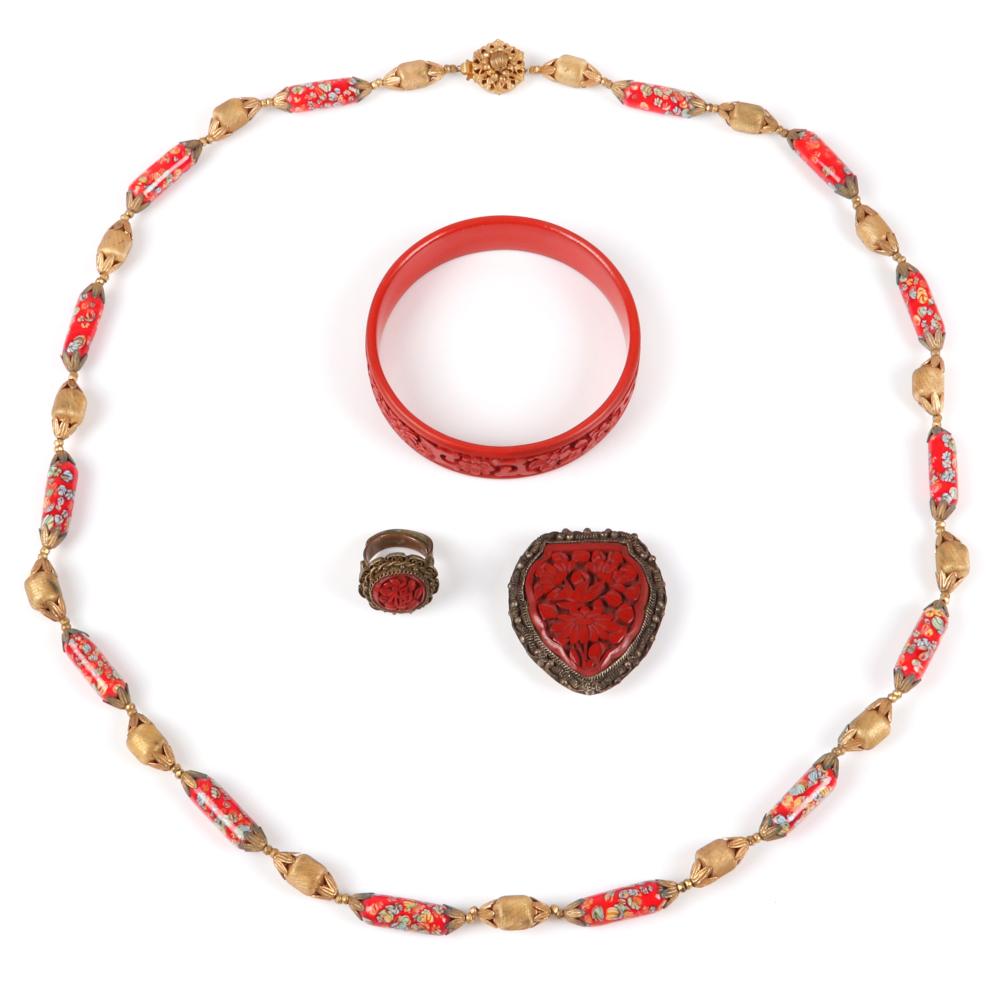 Appraisal: COSTUME PC GROUP MIRIAM HASKELL NECKLACE WITH ITALIAN MILLEFIORI AND