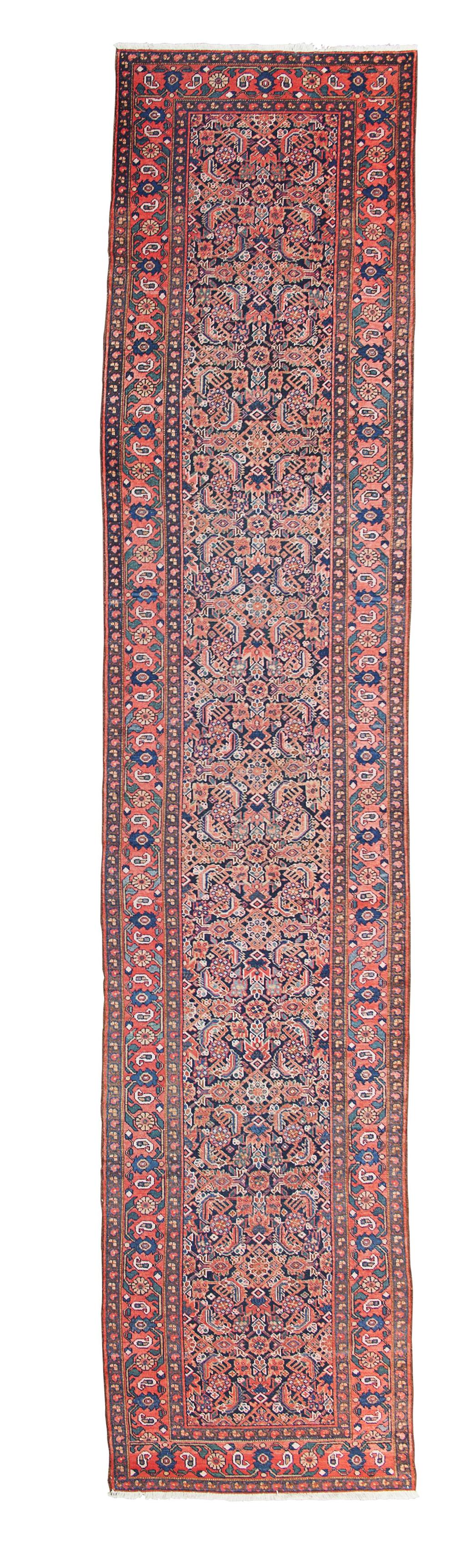 Appraisal: NORTHWEST PERSIAN RUNNER EARLY TH CENTURY the indigo field with