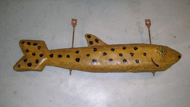 Appraisal: Wooden Folk Art Fish Trade Sign Hand carved wooden folk