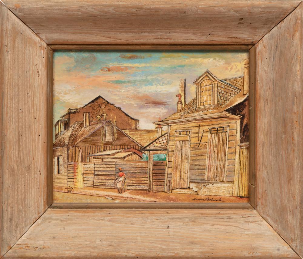 Appraisal: Aaron Bohrod American - Houses New Orleans mixed media on