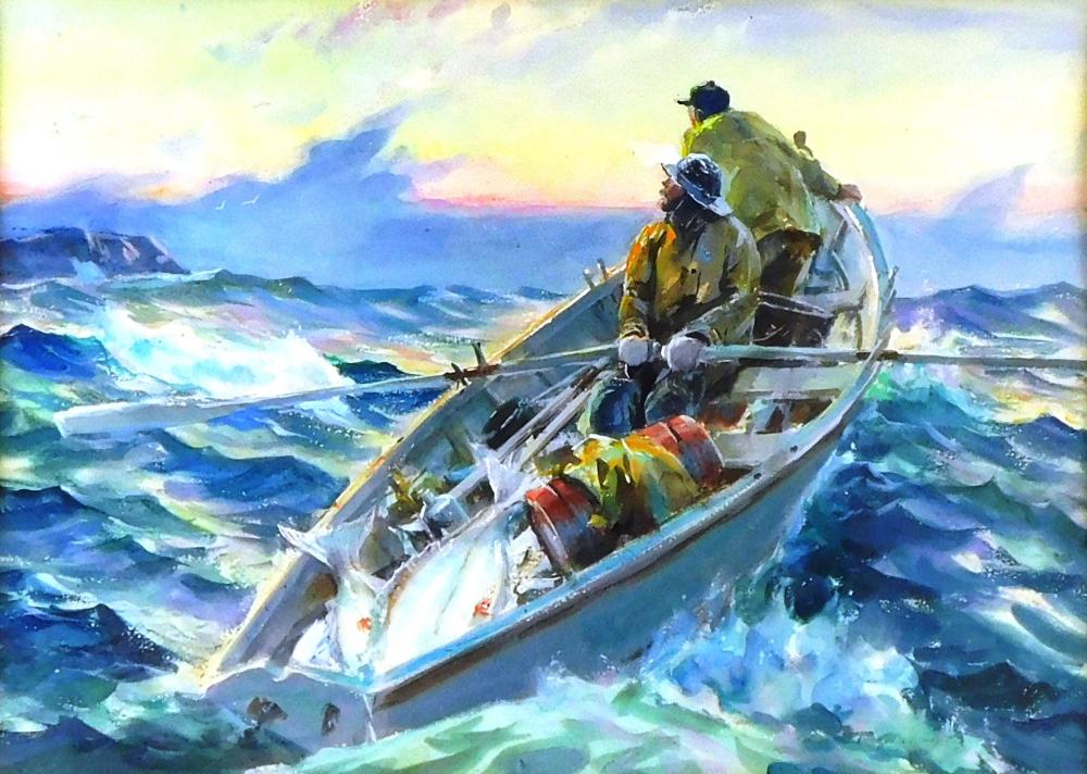 Appraisal: John Whorf American - Sunrise Off Shore watercolor on paper