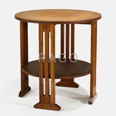 Appraisal: STICKLEY BY E J AUDI Contemporary cherry wood lamp table