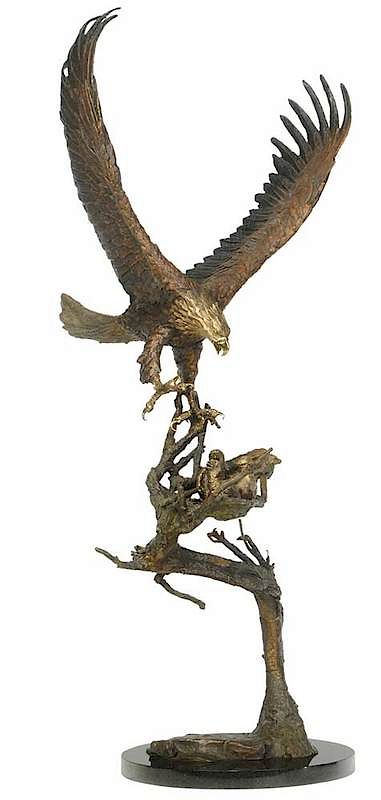 Appraisal: Laran Ghiglieri American th st century Eagle with Nest edition