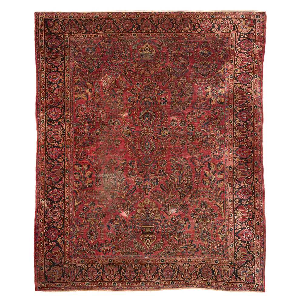 Appraisal: SAROUK CARPET WEST PERSIA EARLY TH CENTURY the raspberry field