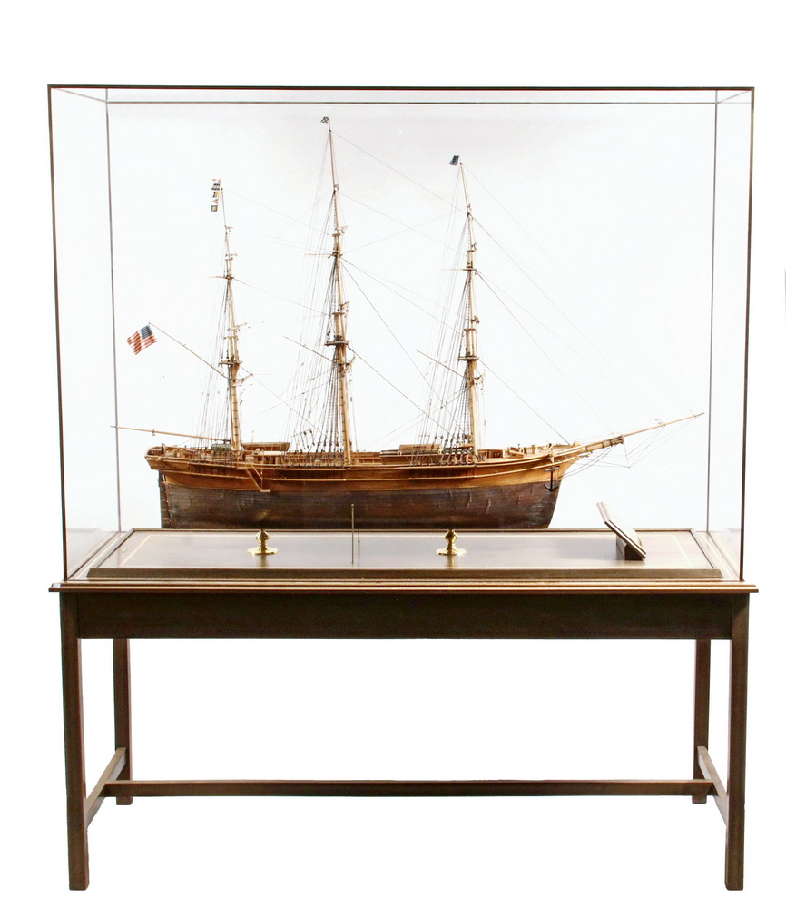 Appraisal: MONUMENTAL CASED SAILING SHIP MODEL ON STAND - California Clipper