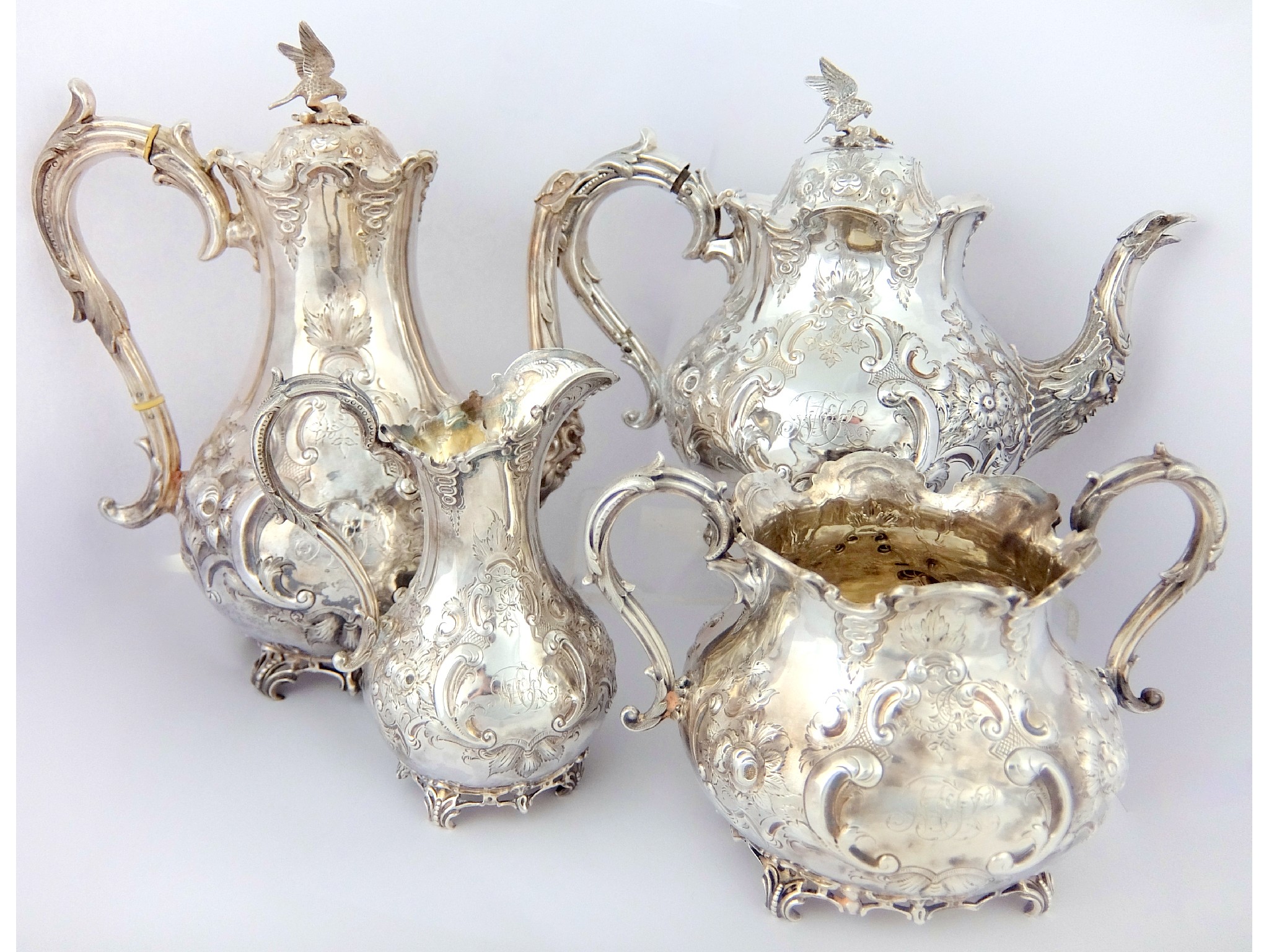 Appraisal: A Victorian four piece silver tea and coffee serviceby Martin