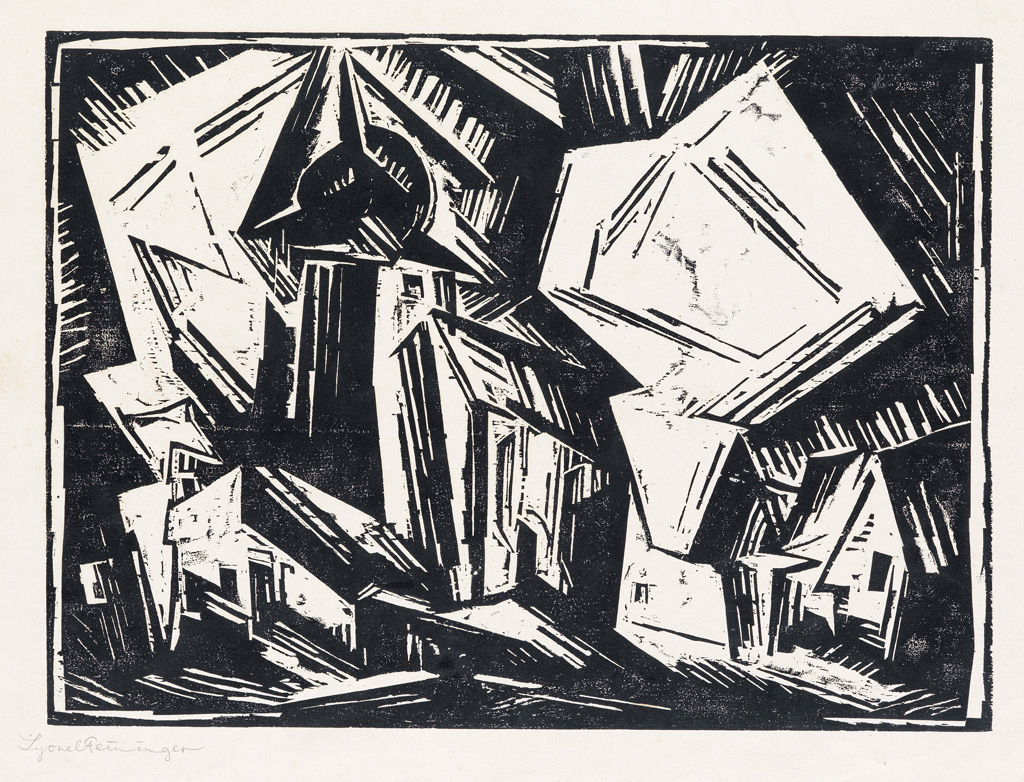 Appraisal: LYONEL FEININGER Daasdorf Woodcut on cream wove paper x mm