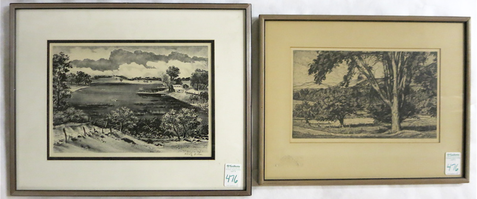 Appraisal: TWO COLLECTIBLE SIGNED ORIGINAL PRINTS Adolph Dehn N Y -