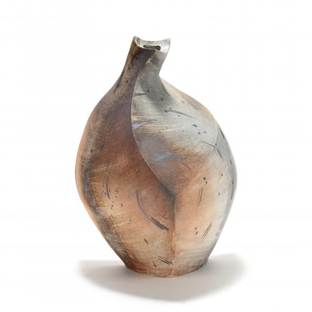 Appraisal: TAKURO SHIBATA FOR STUDIO TOUYA LARGE CONTEMPORARY SCULPTURAL POTTERY VASE