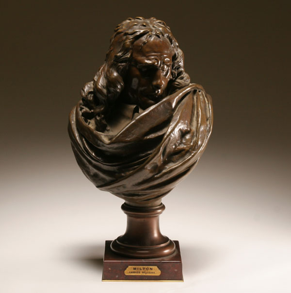 Appraisal: Albert Ernest Carrier-Belleuse French - Bust of the British poet