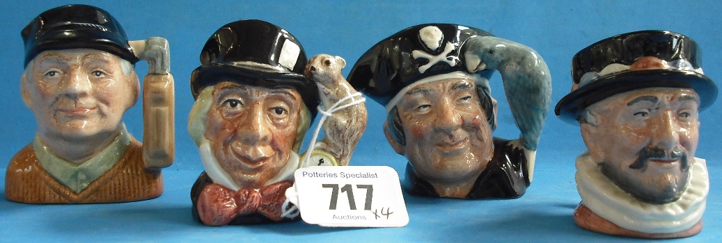 Appraisal: Royal Doulton Miniature Character Jugs Long John Silver D Beefeater