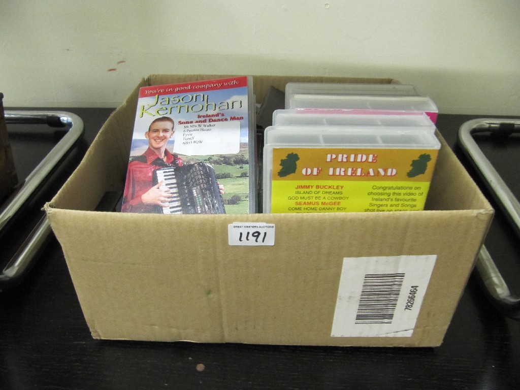 Appraisal: Box of videos and cassettes